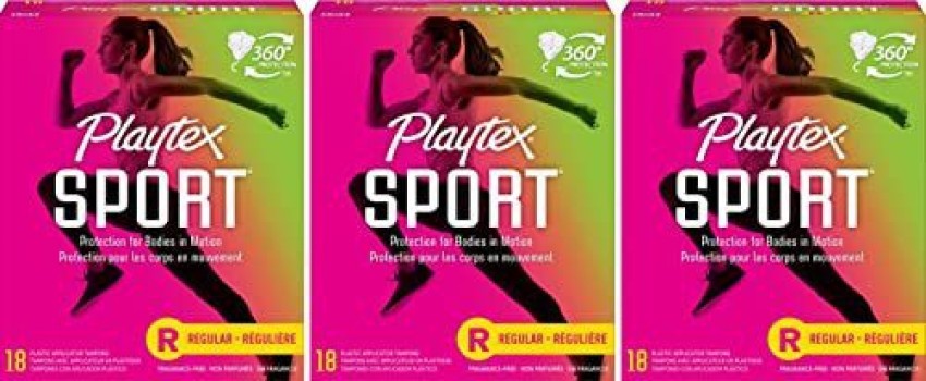 Playtex Sport Tampons with Flex-Fit Technology, Regular, Unscented, 54ct -  Pack of 3 Tampons, Buy Women Hygiene products online in India