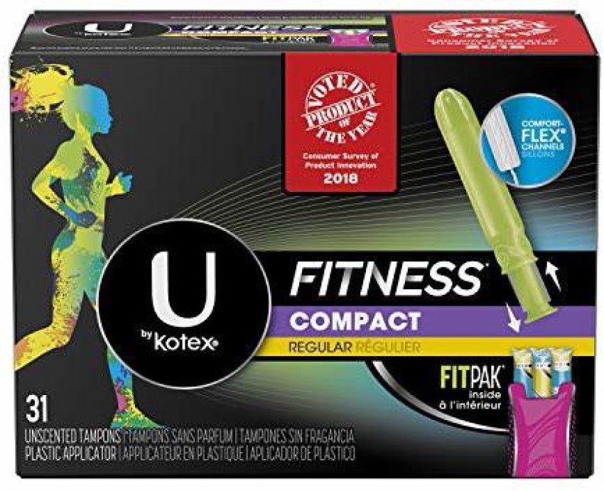 U by Kotex Fitness Tampons with FITPAK Regular Absorbency, Fragrance-Free  Tampons, 31 Count Tampons, Buy Women Hygiene products online in India