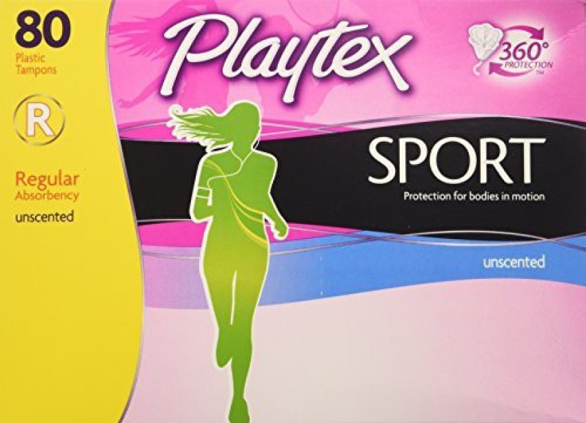 Playtex Sport Unscented Regular Absorbency Tampons, 80 Count Tampons, Buy  Women Hygiene products online in India