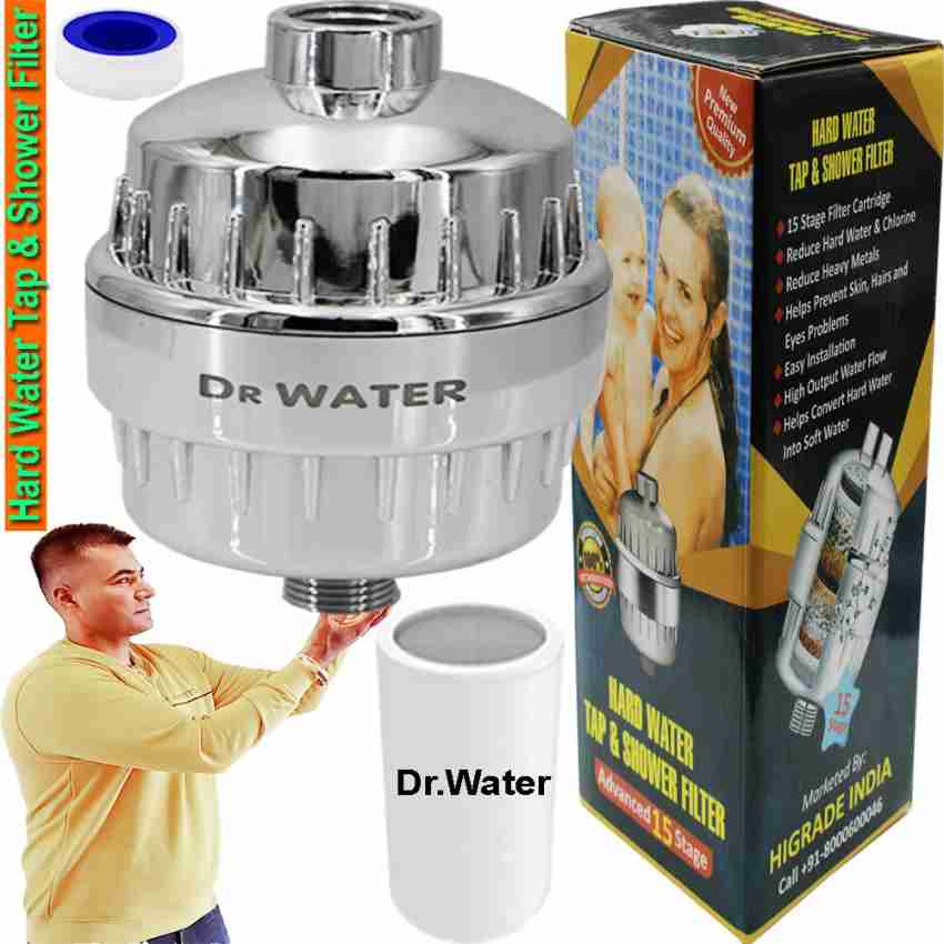 Dr. Water Shower Head Filter Softener SF-15 PRO Alkaline Hard To Soft Water  Tap Purifier Tap Mount Water Filter Price in India - Buy Dr. Water Shower  Head Filter Softener SF-15 PRO