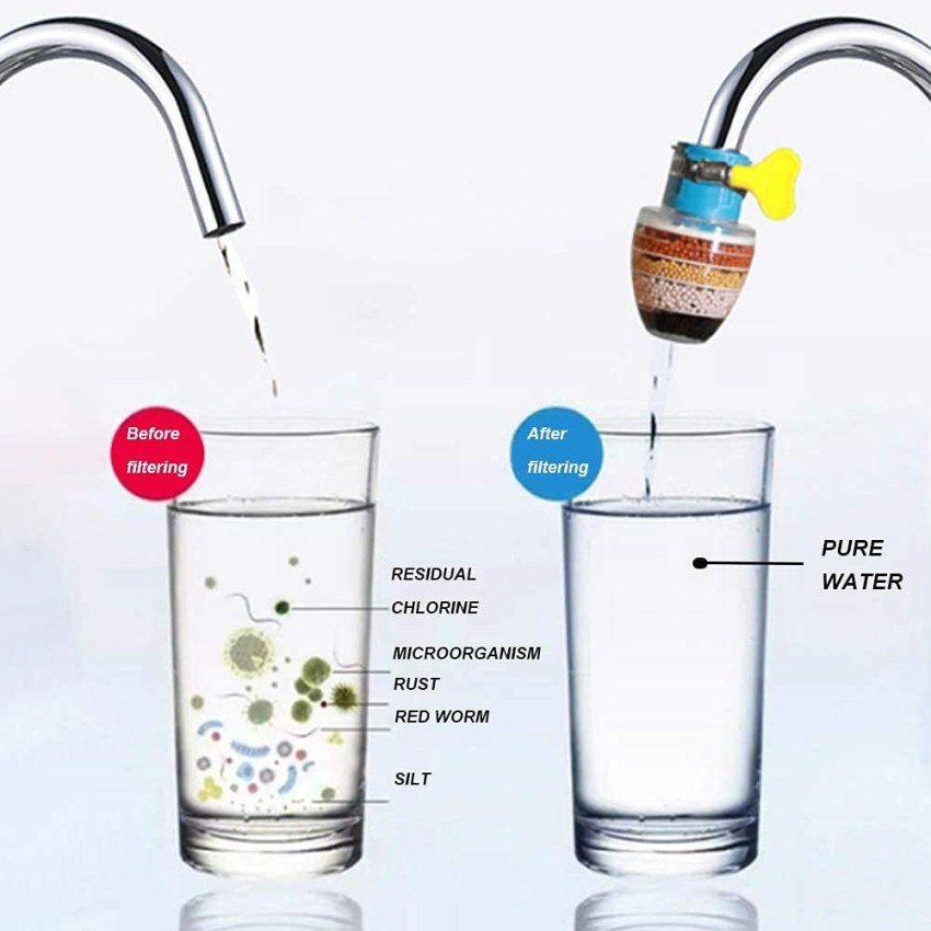 AVNISH Tap Water Purifier Filter Faucet 6 Layer Carbon Activated Dust  Chlorine Remover Water Softener for Drinking Cartridge Alkaline Taps for  Kitchen