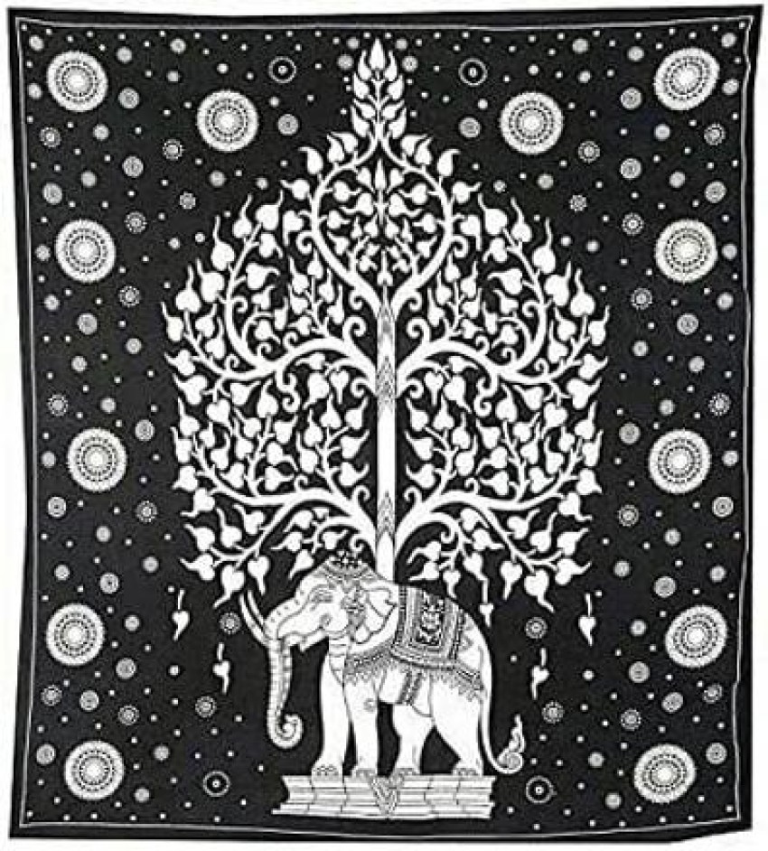 Black Tapestry Tree of Life Tapestry Black Aesthetic Tapestry Wall