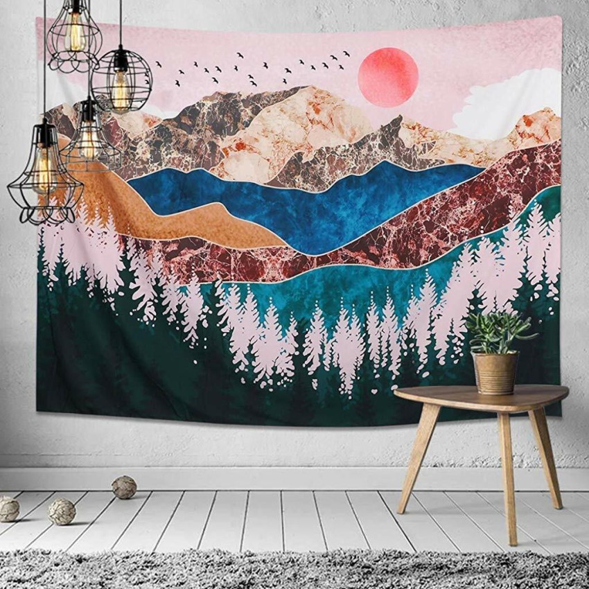 Sunset mountain tapestry sale