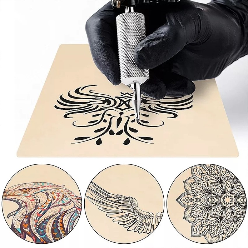 kk impex 2Pcs Tattoo Skin Practice Thin (8*6) Inch Double Sided