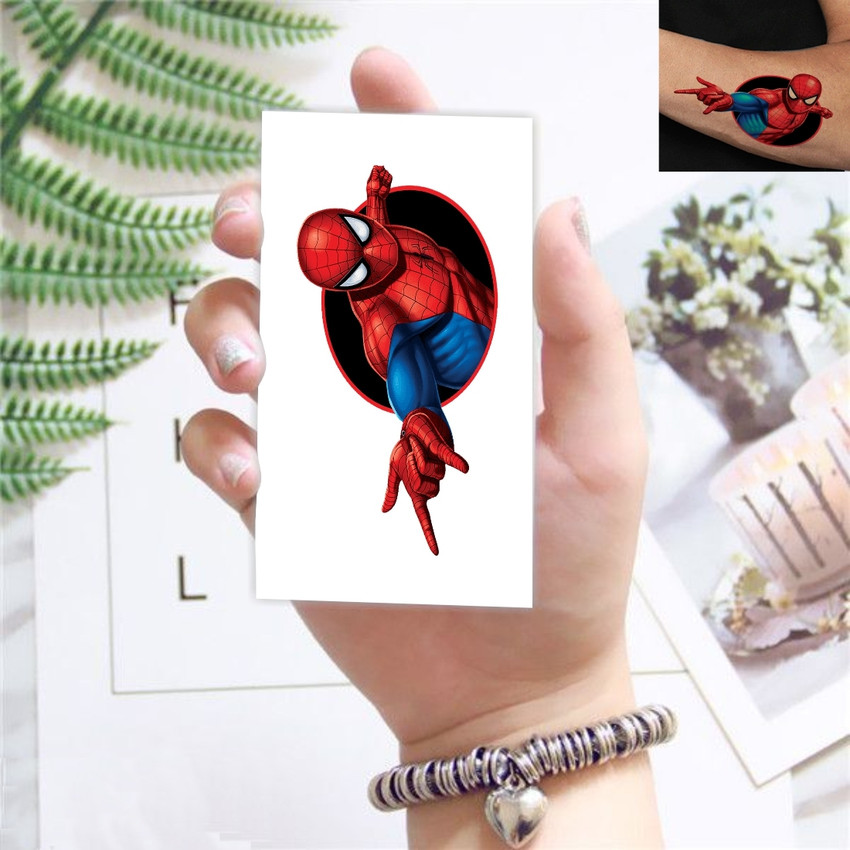 Spiderman Kid Tattoos Kids/Children's Spiderman Temporary Tattoo