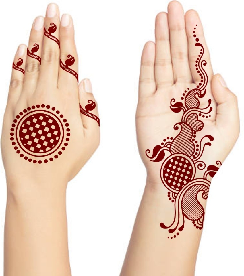 Buy Generic Hand Large Henna Tattoo Stencils For Women 2112cmS117R1pcs  Online at Low Prices in India  Amazonin