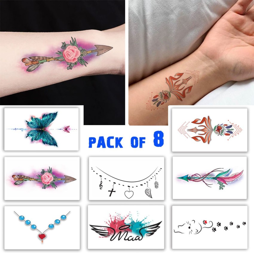 Buy Ordershock Waterproof PC Name Letter Temporary Body Tattoo Pack of 2  Online at Best Prices in India  JioMart