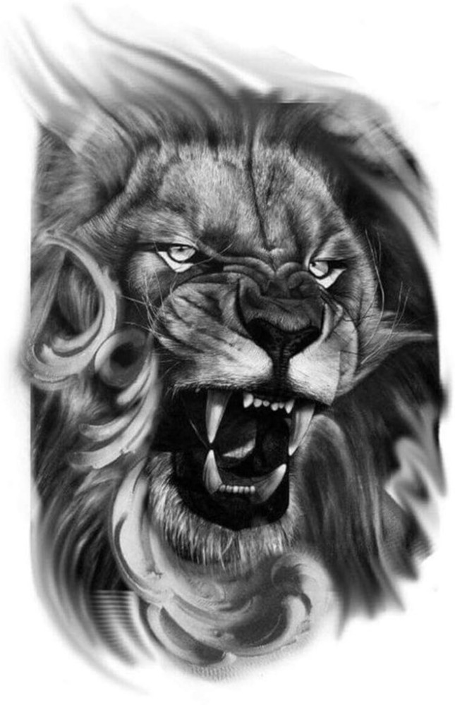 Dotwork Lion Tattoo on Back - Best Tattoo Ideas Gallery