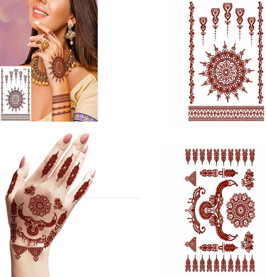 Buy Henna Stencils Tattoo Stencil Temporary Tattoo Sticker Online in India   Etsy