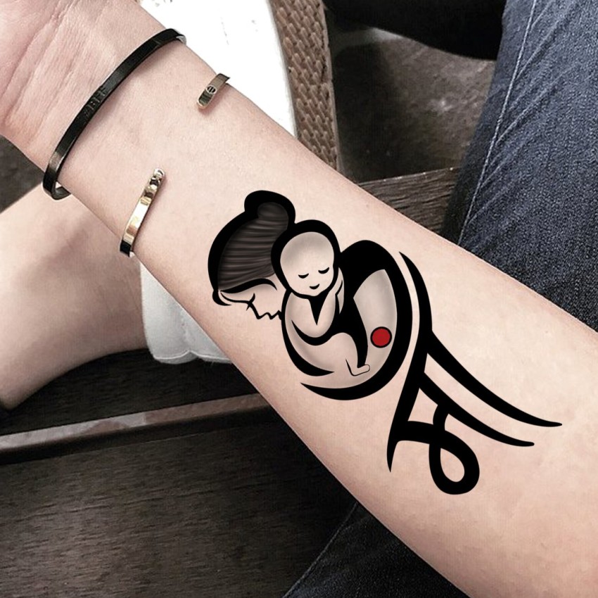 Om With Maa Tattoo  Tattoo For Men