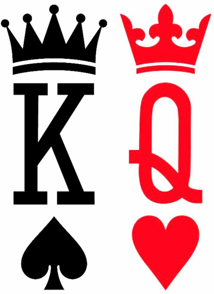 voorkoms King & Queen Couple Body Temporary tattoo - Price in