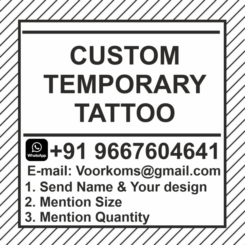 Custom Temporary Tattoos  Personalised Design  Tattooed Now  Tattooed  Now 