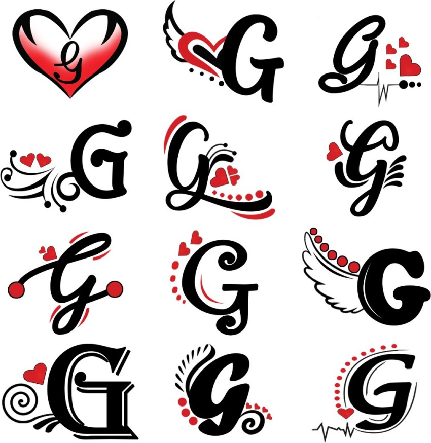 G Name First Letter Tattoo Illustration Stock Illustration 1722000754   Shutterstock