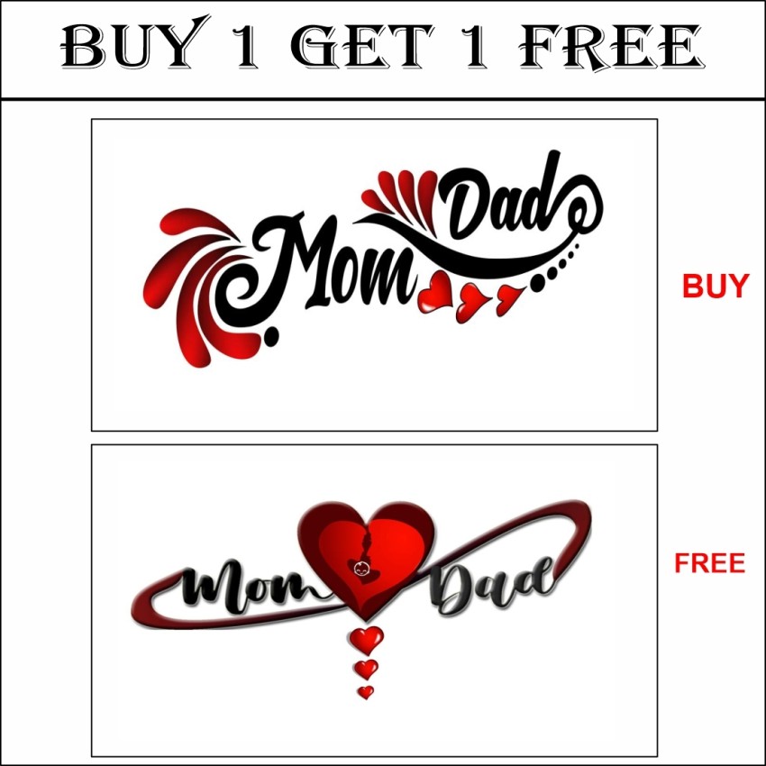 voorkoms Mom Dad Combo Tattoo Combo Buy one Get One Free Waterproof Body  Tattoo - Price in India, Buy voorkoms Mom Dad Combo Tattoo Combo Buy one  Get One Free Waterproof Body