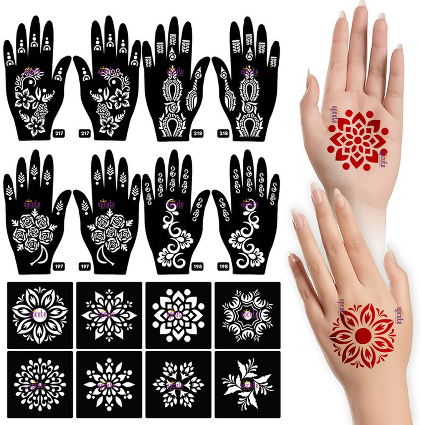 Share 173+ mehndi stencils design super hot POPPY