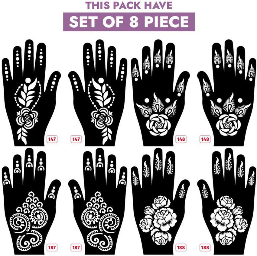 Update 142+ reusable mehndi stencils POPPY