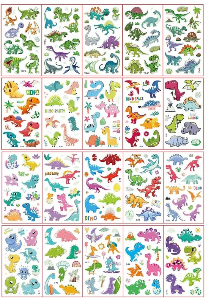 HANNEA Waterproof Dinosaur Cartoon Sticker Temporary Tattoo Sticker  Price  in India Buy HANNEA Waterproof Dinosaur Cartoon Sticker Temporary Tattoo  Sticker Online In India Reviews Ratings  Features  Flipkartcom