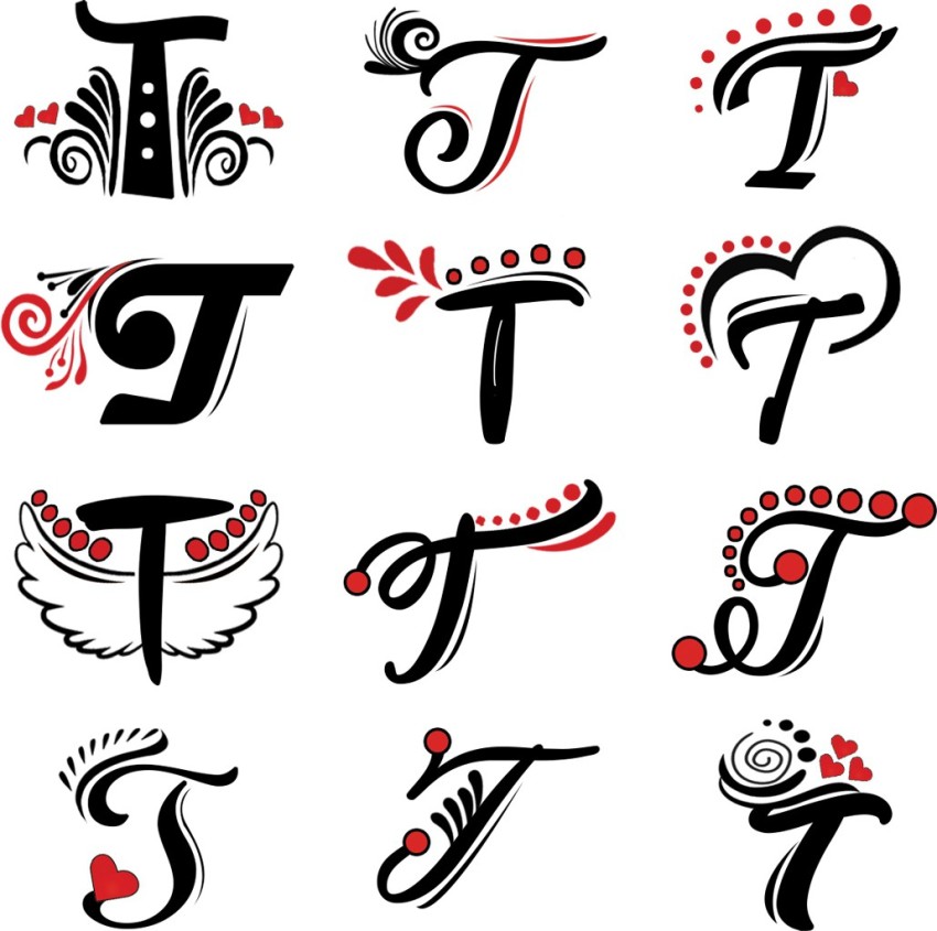 550 Letter T Tattoo Designs Illustrations RoyaltyFree Vector Graphics   Clip Art  iStock