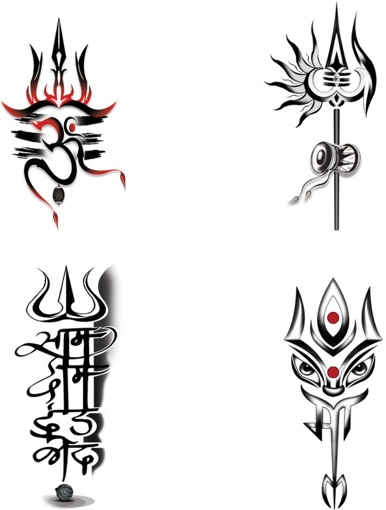 Koinstec Shiv with Trishul Tattoo Waterproof Sticker Mahadev God Shiva  Temporary Body Tattoo  Amazonin Beauty