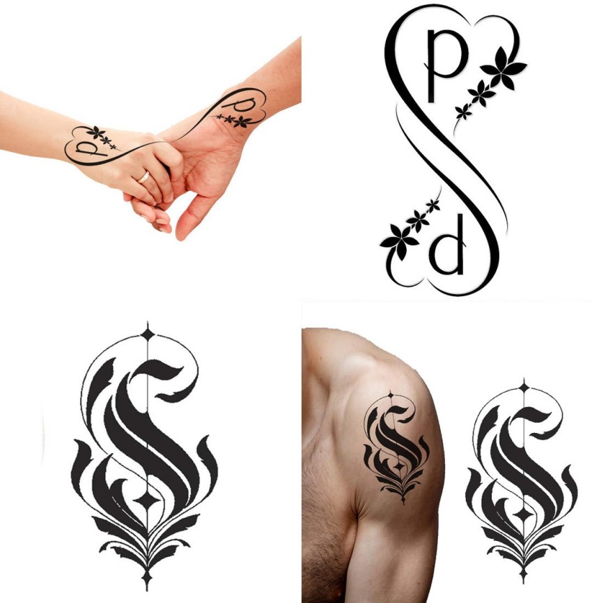 Beautiful couple letter tattoo  combination letter tattoo of SP  YouTube