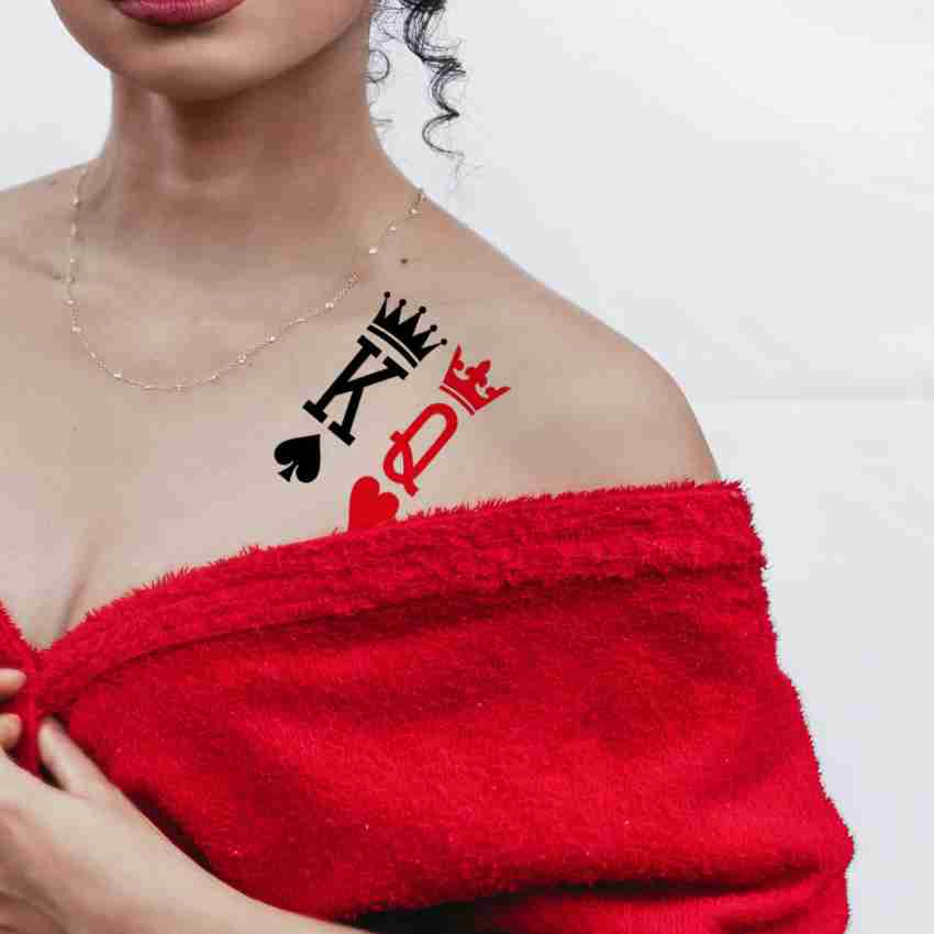 fashionoid King And Queen With Crown Waterproof Temporary Tattoo for Boys  Girls - Price in India, Buy fashionoid King And Queen With Crown Waterproof  Temporary Tattoo for Boys Girls Online In India