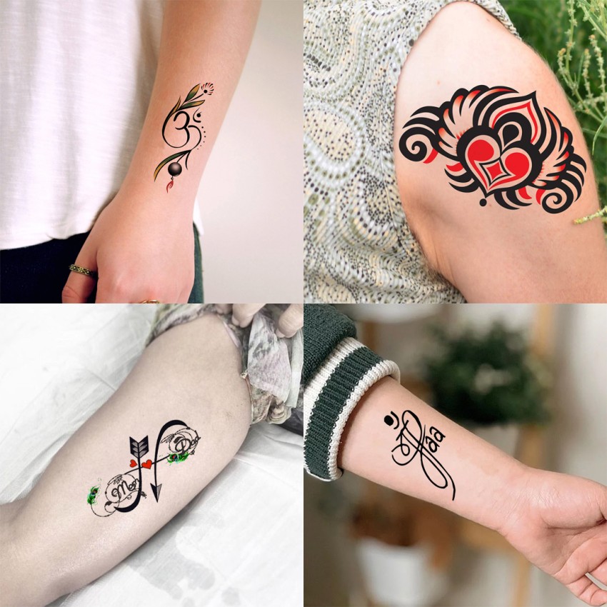 Komstec Wrist tattoo Mom Dad infinity Designs Pack of 4 Temporary Tattoo  Sticker For Men and Woman Temporary body Tattoo 2x4 Inch