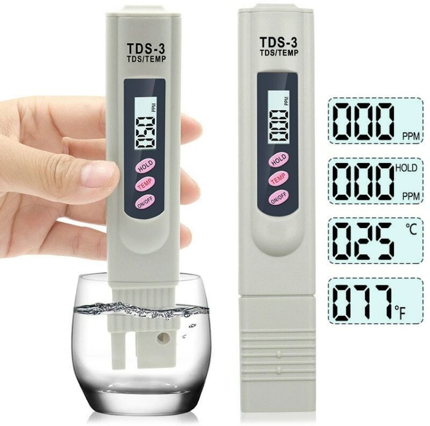 Buy hapure Digital Water TDS EC and Temperature (3 in 1) Meter, Purity  Tester, ATC Function, 1ppm Resolution, 0-9990 ppm Online at Best Prices in  India - JioMart.