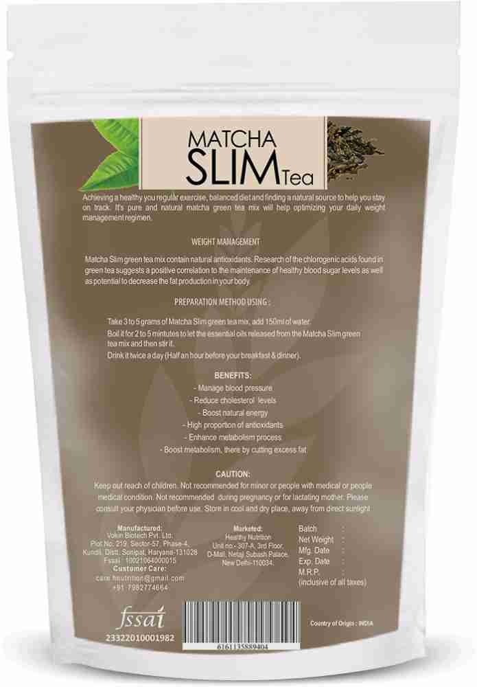 Healthy Nutrition Matcha Slim Tea with Vitamins & Taurine, For Weight  Management: Buy packet of 500.0 gm Leaves at best price in India