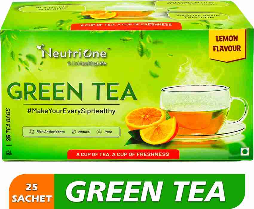 NeutriOne Green Tea Lemon for Weight Loss Boost Immunity Vitamin C Authentic Tea Leaves Lemon Green Tea Bags Box Price in India Buy NeutriOne Green Tea Lemon for Weight Loss