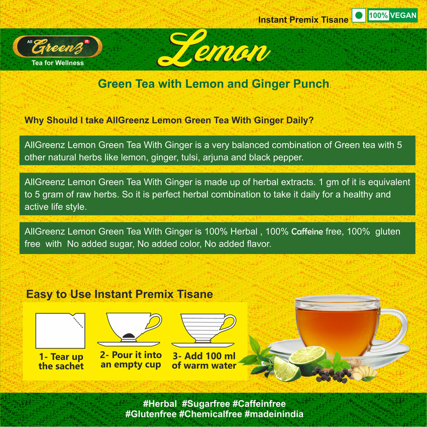 all greenz Lemon Ginger Lemon Jeera.Two Awesome Lemon Green Tea Variants Lemon Liquorice Ginger Instant Tea Box Price in India Buy all greenz Lemon Ginger Lemon Jeera.Two Awesome Lemon