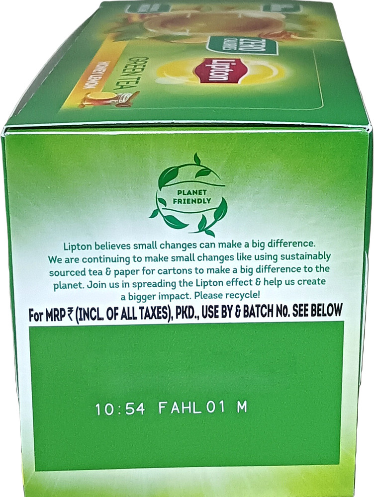 Lipton Honey Lemon Green Tea Bags Box