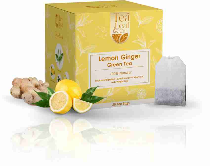 TLC Tea Leaf Co Lemon Ginger Green Tea For Weight Loss Stress Relief 100 Tea Bags Lemon Ginger Green Tea Bags Box Price in India Buy TLC Tea Leaf
