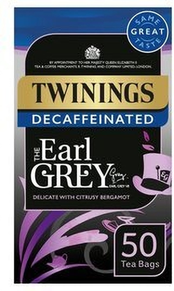 TWININGS Earl Grey Decaffeinated Black Tea Bags Box Price in India - Buy TWININGS  Earl Grey Decaffeinated Black Tea Bags Box online at