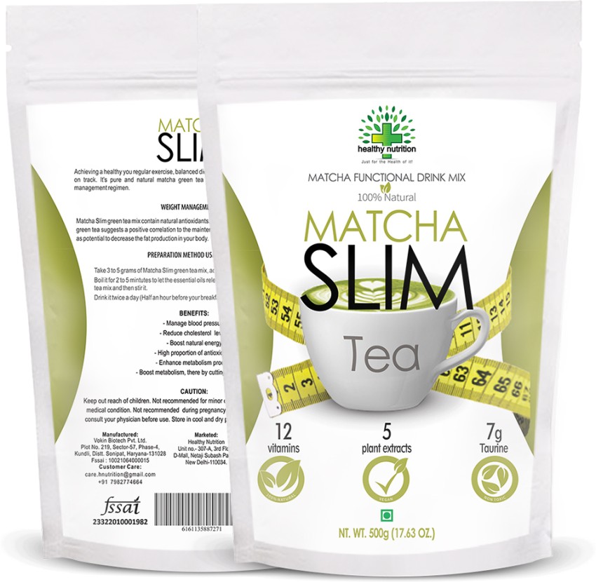 Healthy Nutrition Matcha Slim Green Tea Powder for Weight Loss Unflavoured Green  Tea Pouch Price in India - Buy Healthy Nutrition Matcha Slim Green Tea  Powder for Weight Loss Unflavoured Green Tea