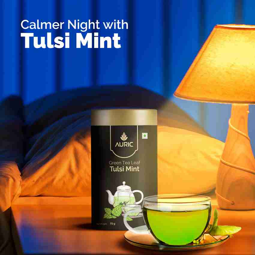 Auric Green Tea natural flavors Lemon Ginger Mint Tulsi Green Tea Mason Jar Price in India Buy Auric Green Tea natural flavors Lemon Ginger Mint Tulsi Green Tea Mason Jar online