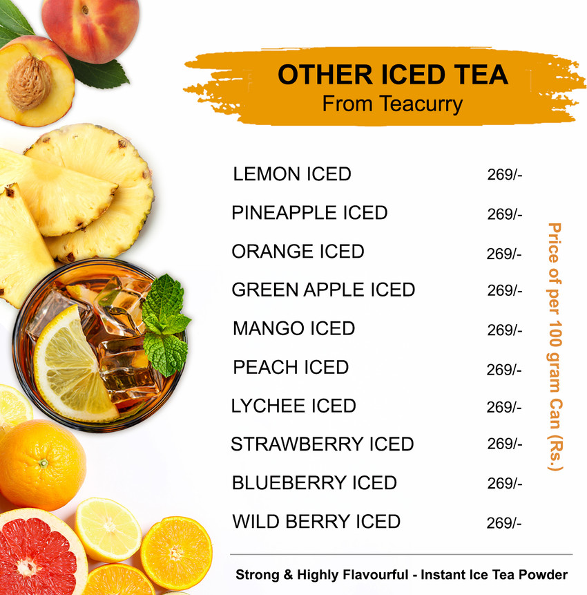 TEACURRY Peach Instant Iced Tea Refreshing Cold Brew Drink promotes digestive health Peach Iced Tea Tin Price in India Buy TEACURRY Peach Instant Iced Tea Refreshing Cold Brew Drink