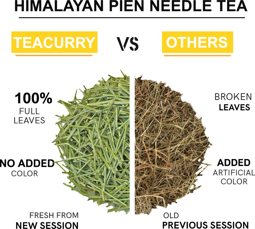 Buy TEACURRY Himalayan Pine Needle Tea 1 Month Pack 30 Tea Bags  Helps  with Hair Skin Eyes Varicose  Obesity Online at Best Prices in India   JioMart