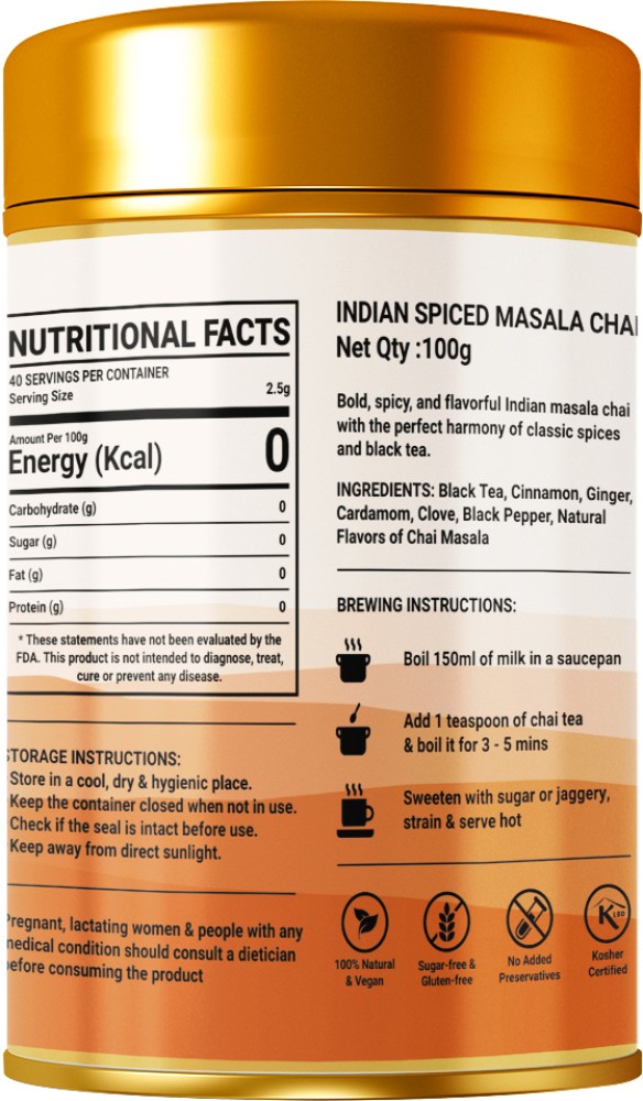 teaniru Indian Spiced Masala Chai Cinnamon Masala Tea Tin Price in India -  Buy teaniru Indian Spiced Masala Chai Cinnamon Masala Tea Tin online at