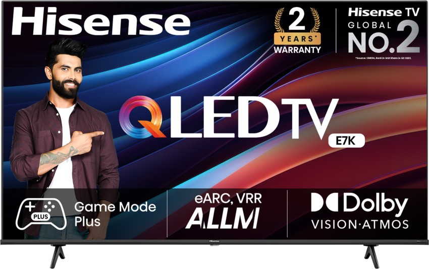 Hisense With (50 In at Ultra VIDAA Smart (4K) Prices HD E7K Atmos 126 cm best Dolby inch) QLED India and Vision TV Online