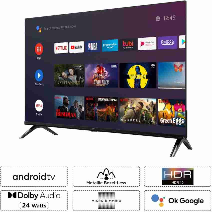 TCL S5403A 80.04 cm (32 inch) HD Ready LED Smart Android TV with Bezel Less  with Extra Brightness (Metal Body) Online at best Prices In India