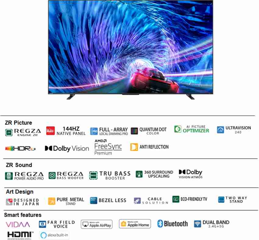 Toshiba Z870 100 inch Ultra HD 4K Smart MiniLED TV Price in India