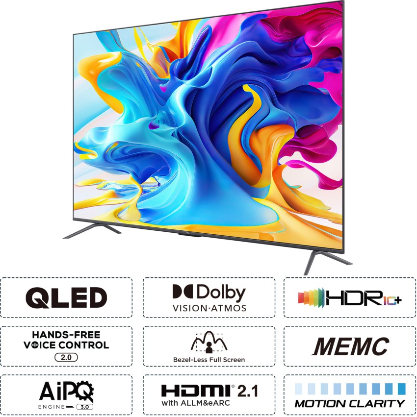 Buy Home Appliances online India-Vasanth & Co Buy TCL 50 inch 126 cm 50C645  4K Ultra HD Smart QLED Google TV - Vasanth and Co