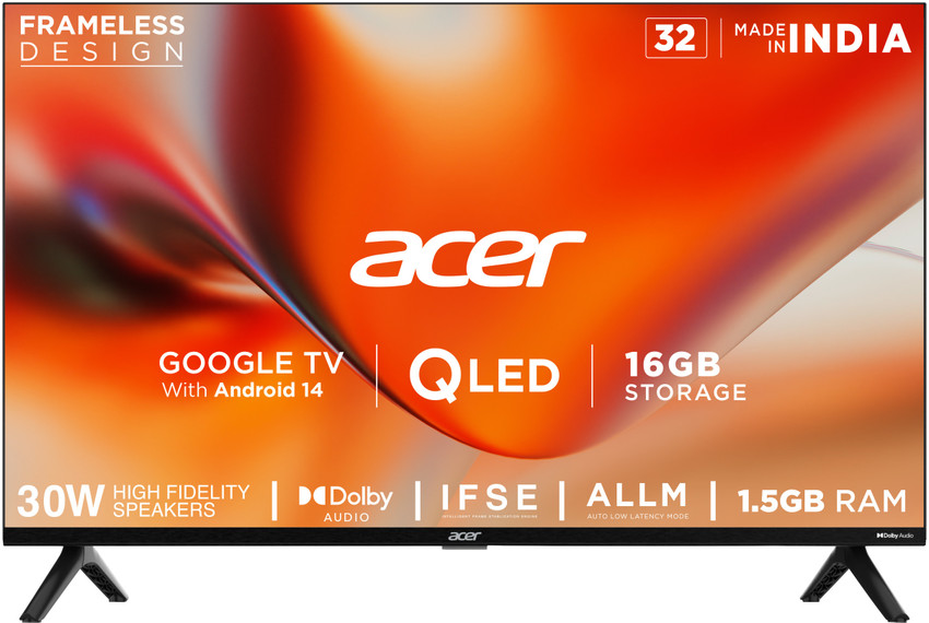 Acer V PRO Series 80.01 cm (32 inch) QLED HD Ready Smart Google TV Online  at best Prices In India
