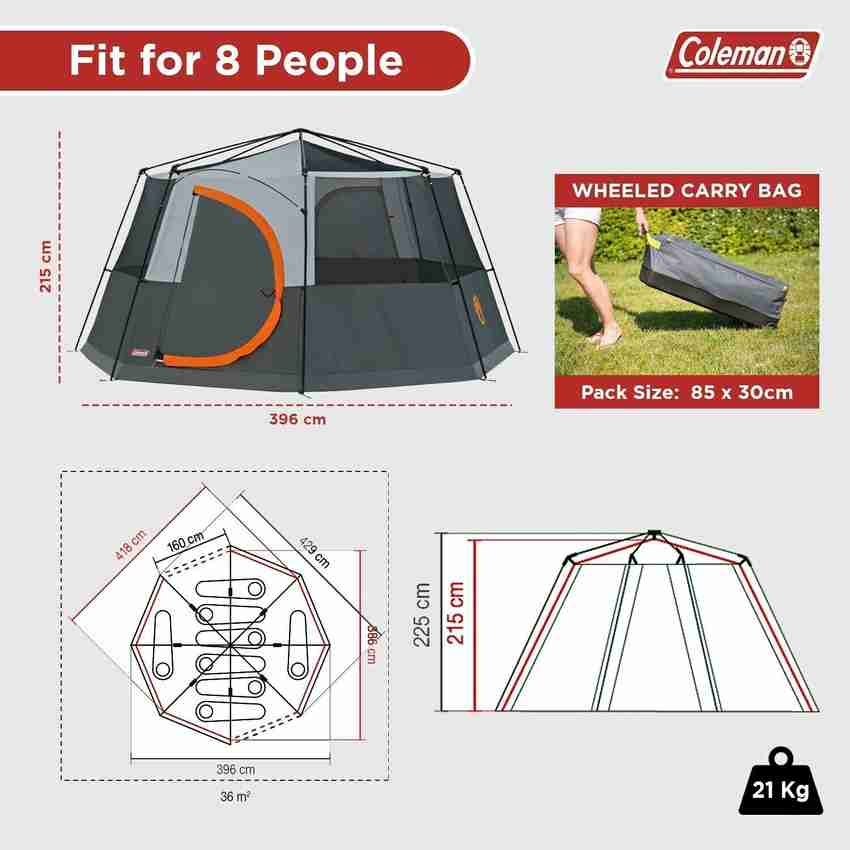 COLEMAN Cortes Octagon 8 Family with Wheeled Carry Bag Tent For Get Free 2 Coleman BYOT Camping Nightout Event Passes Buy COLEMAN Cortes Octagon 8 Family with Wheeled Carry Bag