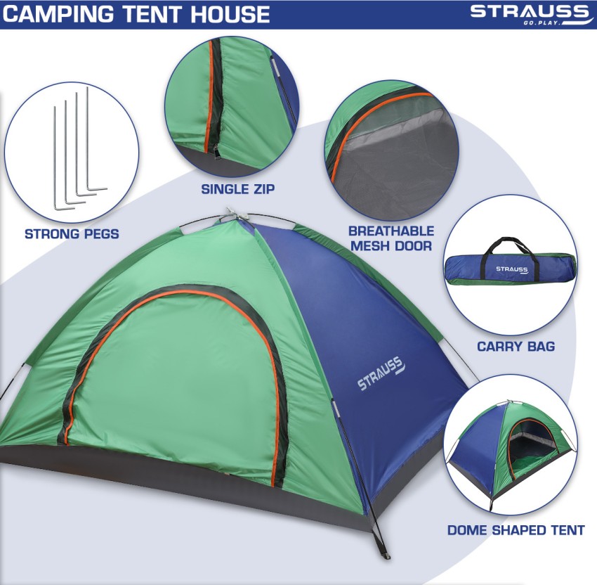Adrenex by Flipkart Adrenex Portable Camping Dome Shape Tent - For