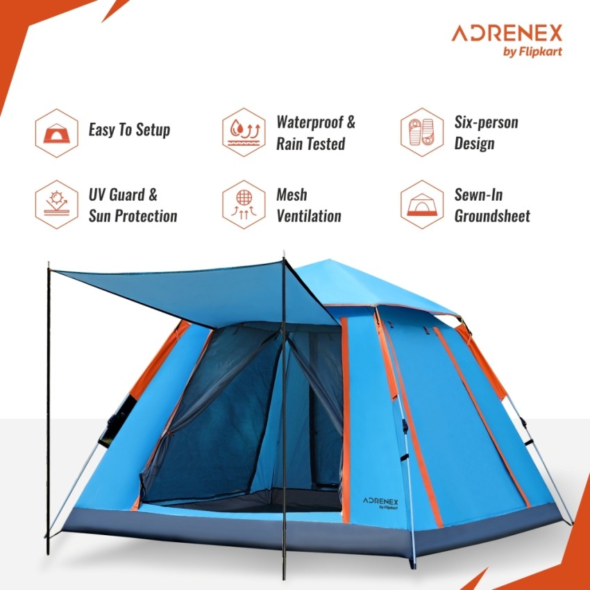 Adrenex by Flipkart Adrenex Portable Camping Tent with Dome shape Tent -  For Unisex Blue Rs. 1399 - Flipkart