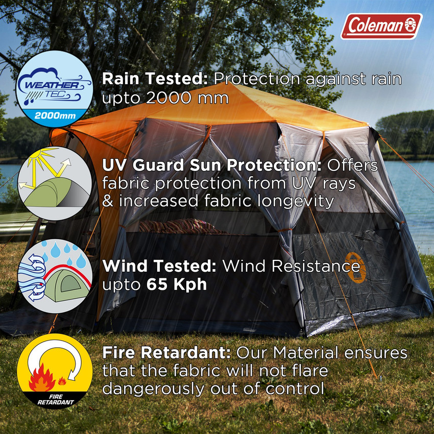 COLEMAN Cortes Octagon 8 Family with Wheeled Carry Bag Tent For