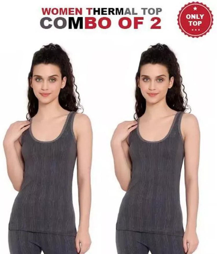 Alfa Women Ladies Girls Quilted Premium Winter Inner Wear Cotton Sleeveless  Thermal Vest Camisole Slip Tank Top