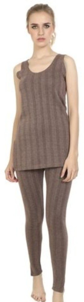 Buy Ellixy Designs Women Thermal wear Set Full Sleeves with Pyjama/Bottom, Thermal Wear