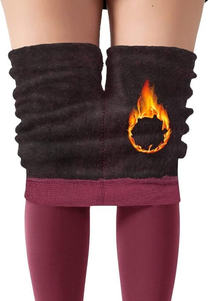 JMT Wear Women Warm Thick Fur Lined Fleece Winter Thermal Soft Legging  Tights Stocking - Slim Fit (Black, S) : : Fashion
